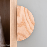 Hand Crafted Timber Half Moon Handles