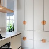 Hand Crafted Timber Half Moon Handles