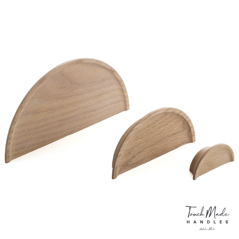 Timber Dished Semi Round Handles
