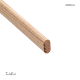 Timber Oval Wardrobe Rail