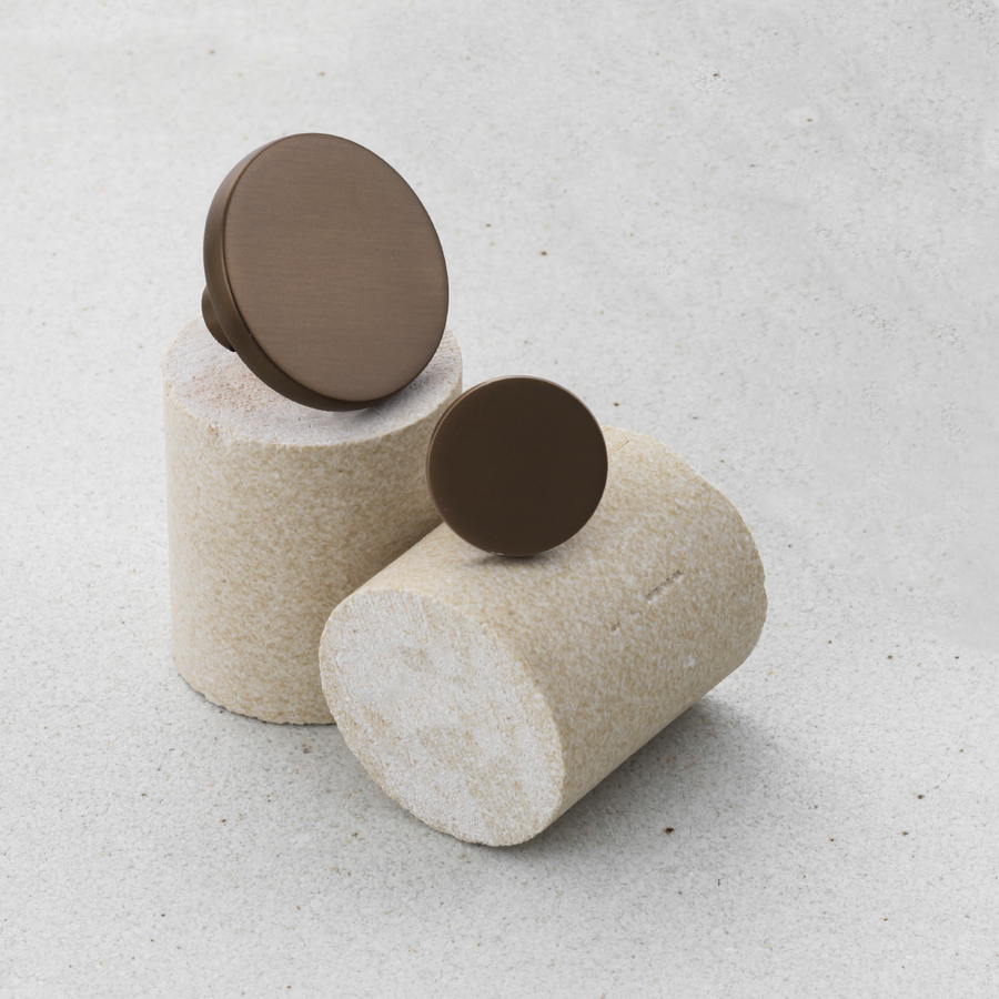 Veda knob in Champagne Bronze finish